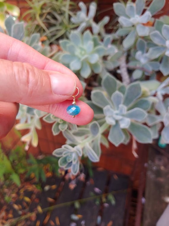 Dainty apatite pendant.  Apatite necklace.  Silver apatite.  Gold apatite.  Rose gold apatite necklace.  Apatite charm