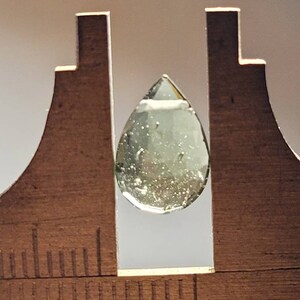 1 single moldavite briolette gemstone.  Authentic moldavite