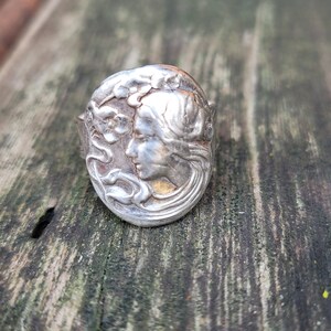 Vintage Sterling Silver Nouveau Woman Ring  Selected by Anna Corinna