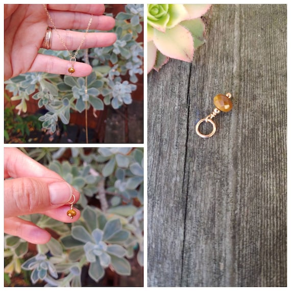 Dainty tiger's eye pendant. Tiger eye necklace.  Silver tiger eye Gold tiger eye.  Rose gold tiger eye necklaces.  Tiger eye charm