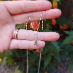 Chipped moldavite pendant necklace. Tektite necklace. Gold, Rose Gold or sterling silver available.