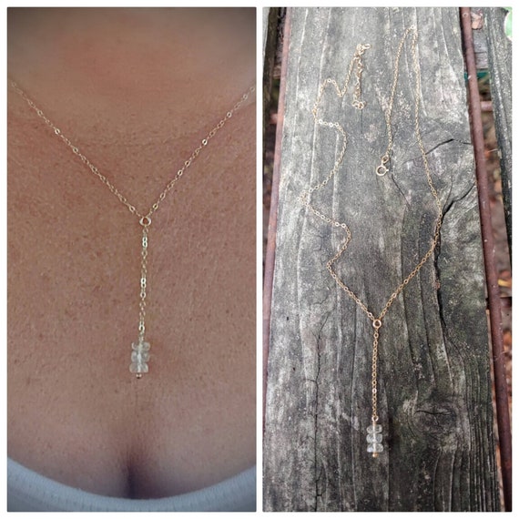 Sexy Libyan desert glass Y lariat necklace. Tektite necklace. Gold, Rose Gold or sterling silver available. LDG necklace