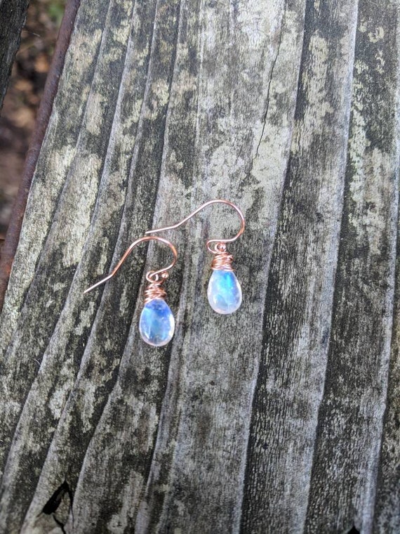 Moonstone earrings. Silver moonstone earrings. Gold moonstone earrings. Rose gold moonstone earrings