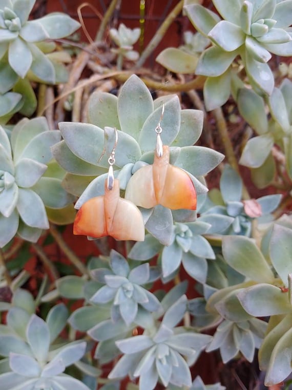 mermaid carved amazonite earrings. Available in sterling silver only. Whale tail amazonite gemstone earrings