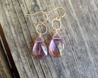 Ametrine earrings. Gold filled or sterling silver available.