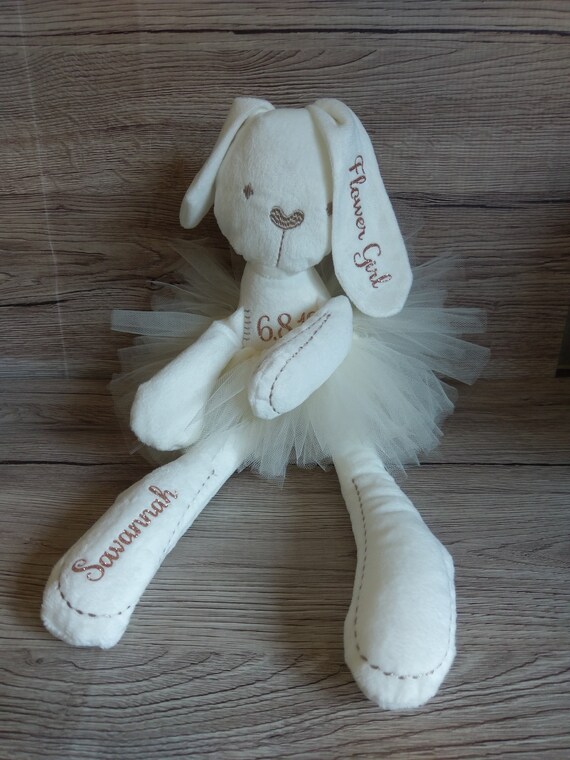 personalised flower girl bunny