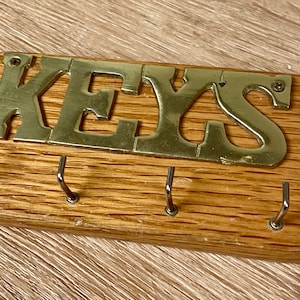 Vintage Key Rack, Letter and Key Holder, Key Hanger, Vintage Key Hook ...