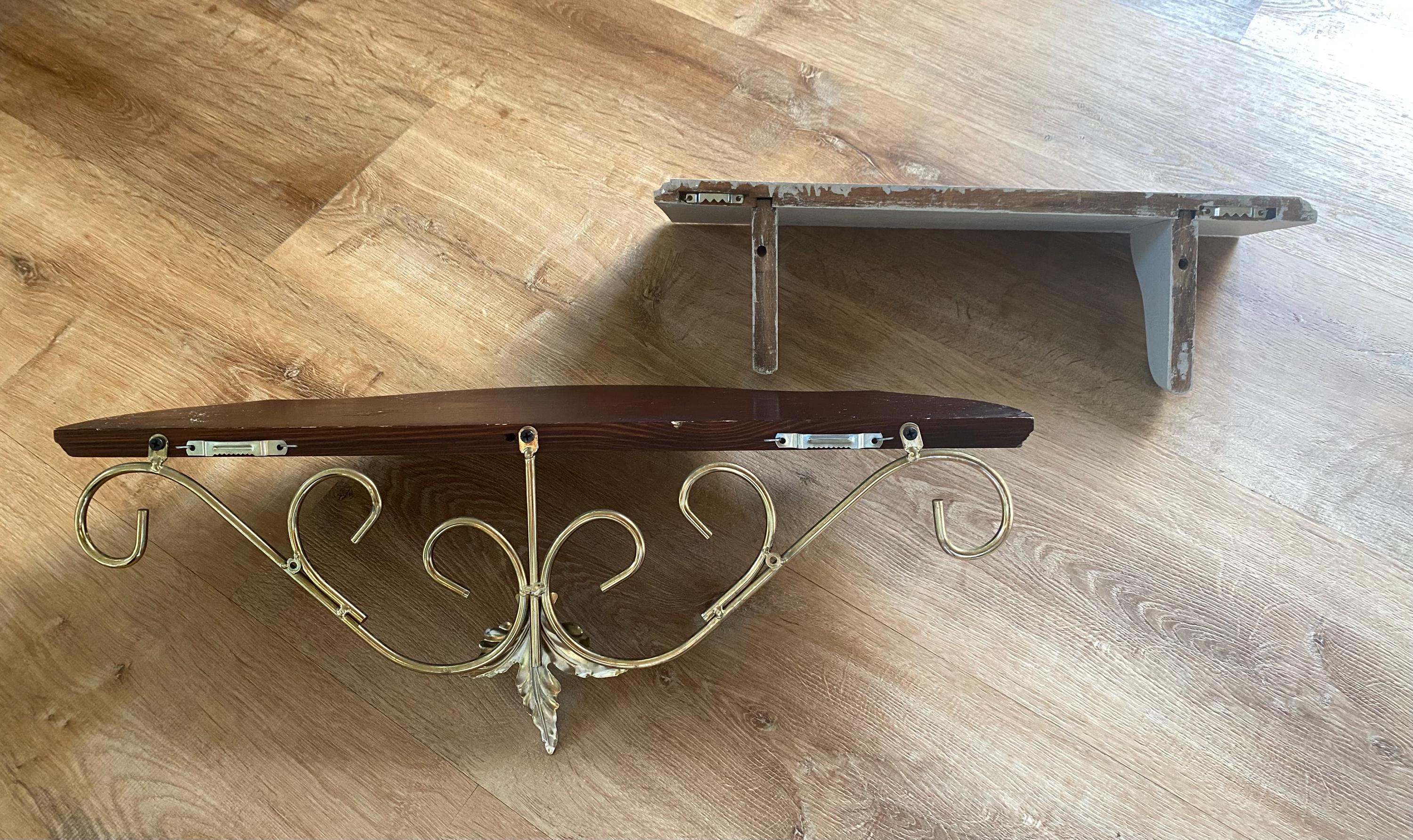 ヴィンテージ　木製ウォールシェルフ　ペイント ヴィンテージ 木製ウォールシェルフ ペイント ウォールシェルフ 壁掛け