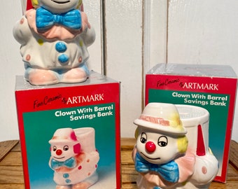 vintage clown bank, vintage Artmark, vintage bank, Artmark bank, vintage clown