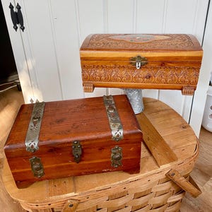 vintage wood treasure chest
