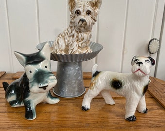 Vintage dog, vintage dog Japan, vintage Enesco, dog figurine