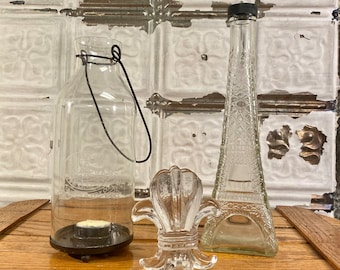 Vintage Paris, vintage Eiffel Tower, glass Paris items