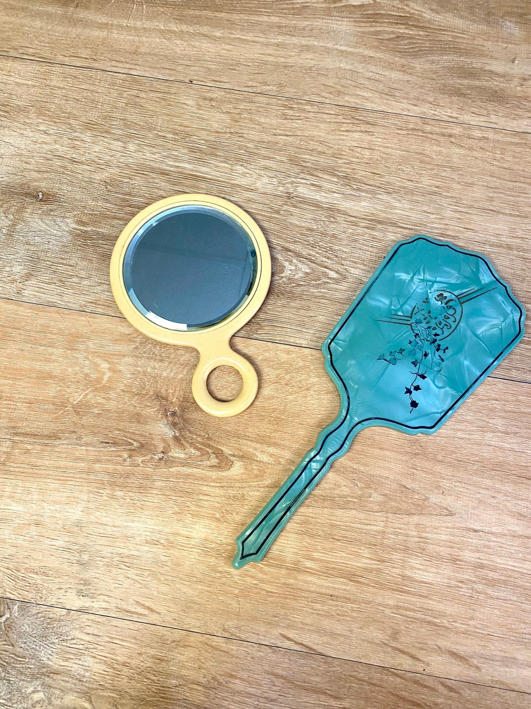 Vintage Hand Held Mirror, Vintage Vanity, Vintage Dupont Hand Mirror Etsy