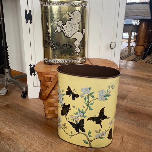 Vintage Trash Can - Etsy