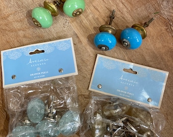Decorative drawer knobs, glass knobs