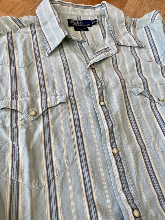 Vintage Striped Button Down Shirts, Polo Ralph Lauren, Joseph Abboud, Tommy Hilfiger, Mens XL View 4