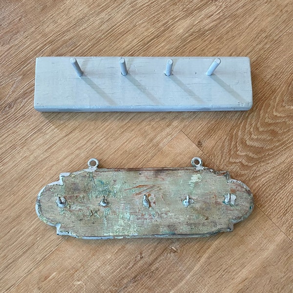 Vintage wall hook, vintage peg hook, vintage key hook, chippy paint