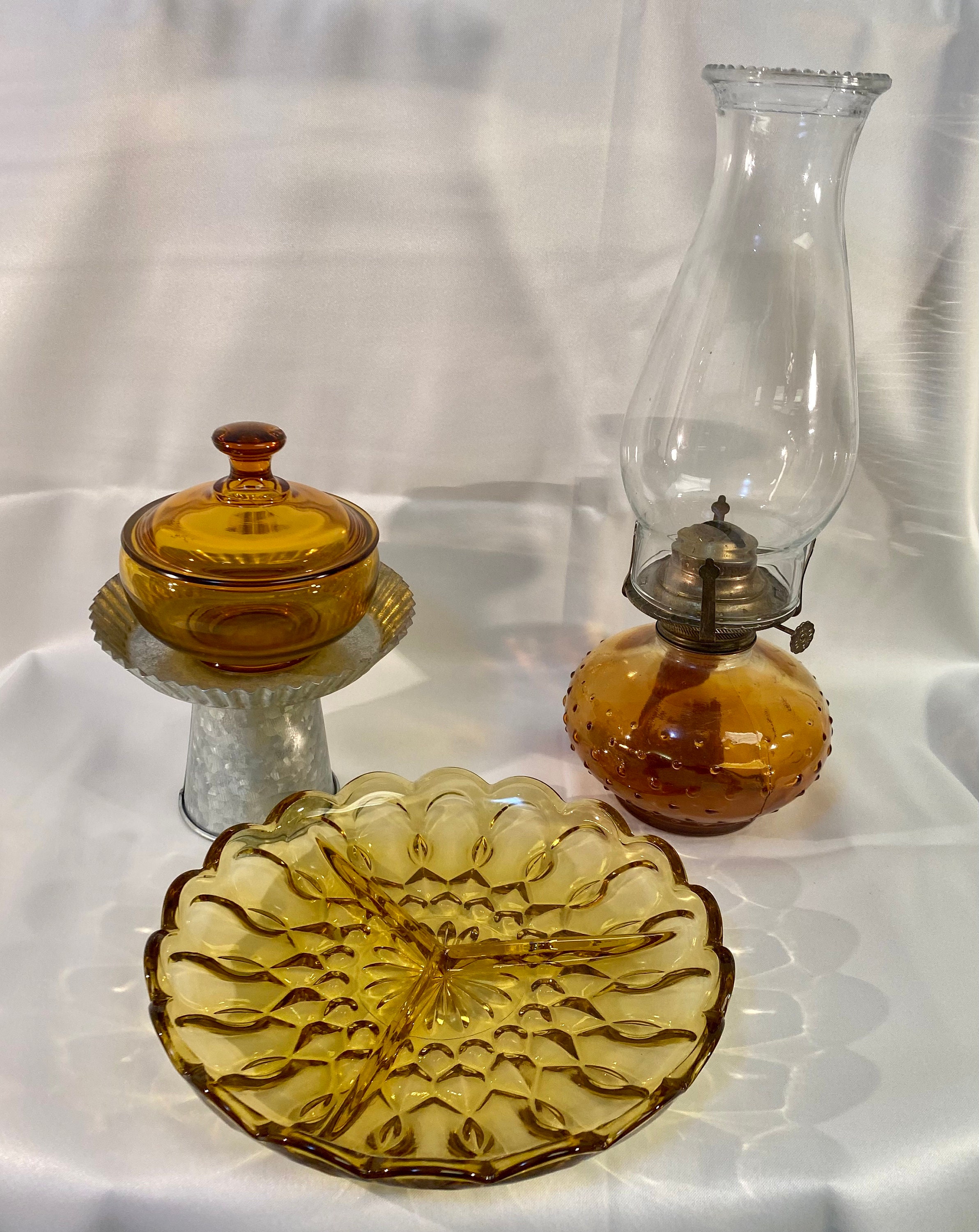 Amber Hobnail Lamp - Etsy Amber Hobnail Lamp - Etsy
