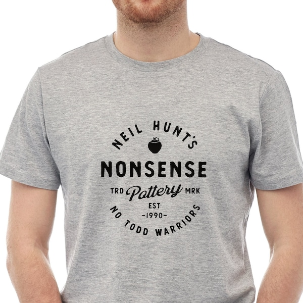 Athletico Mince Vintage Style, Nonsense Pottery T-Shirt for men, Neil Hunt in GREY Inspired by Bob Mortimer