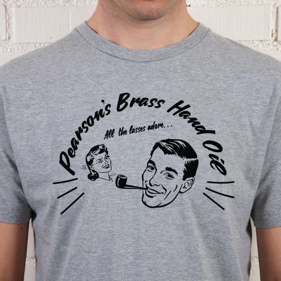 Athletico Mince Vintage Style Brass Hand Oil Logo T Shirt For Etsy