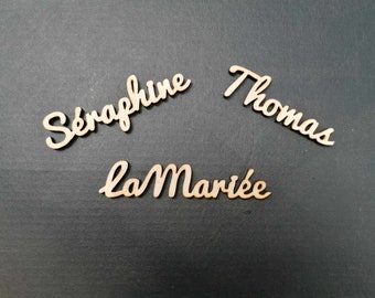 Personalized place markers first name cut out