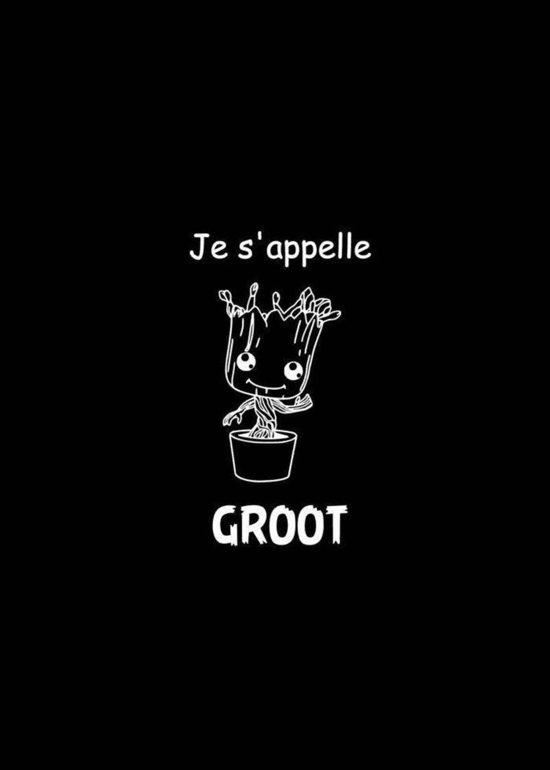 T-shirt Groot noir - Les Gardiens de la Galaxie