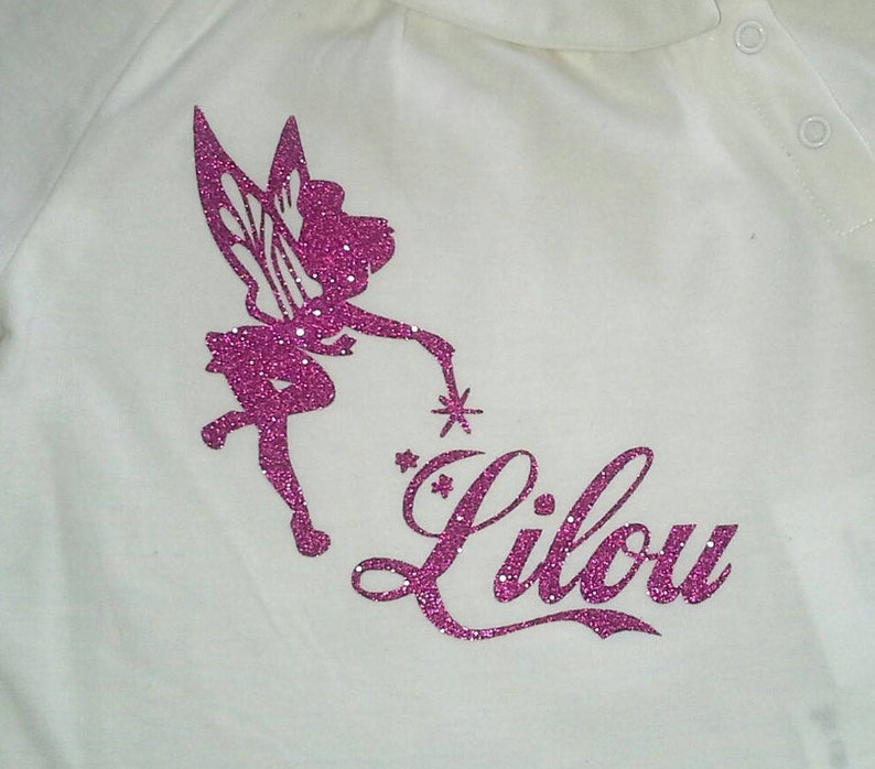 T-shirt girl with fairy personalized first name. image 1