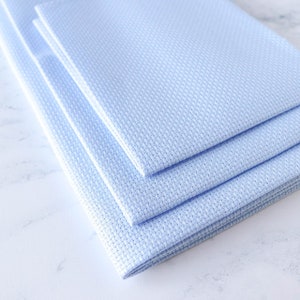 AIDA 14 Count Light Blue Fabric | Cross Stitch Fabric, 14ct Pale Blue Cloth, Aida Canvas, Counted Cross Stitch Fabric, Zweigart Aida