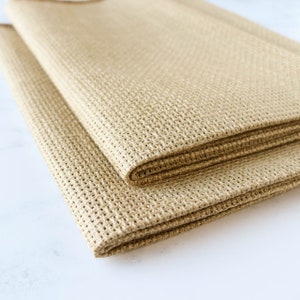 TULA 10 Count Sand Vintage Fabric | Cross Stitch Fabric, 10ct Sand Vintage Burlap Cloth, Aida Canvas, Counted Cross Stitch, Zweigart Aida