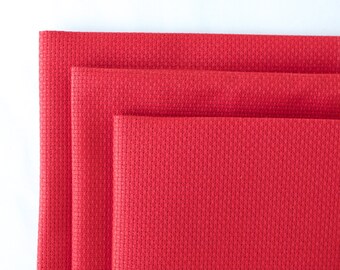 AIDA 14 Count Christmas Red Fabric | Cross Stitch Fabric, 14ct Bright Red Aida Cloth, Aida Canvas, Counted Cross Stitch, Zweigart Aida