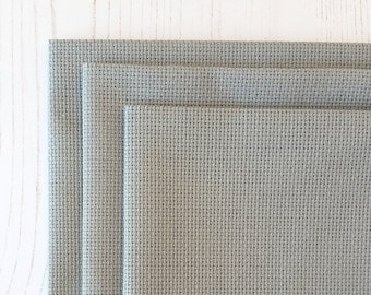 AIDA 16 Count Smokey Pearl | Cross Stitch Fabric, 16ct Steel Gray Aida Cloth, Aida Canvas, Counted Cross Stitch Fabric, Wichelt Permin Aida