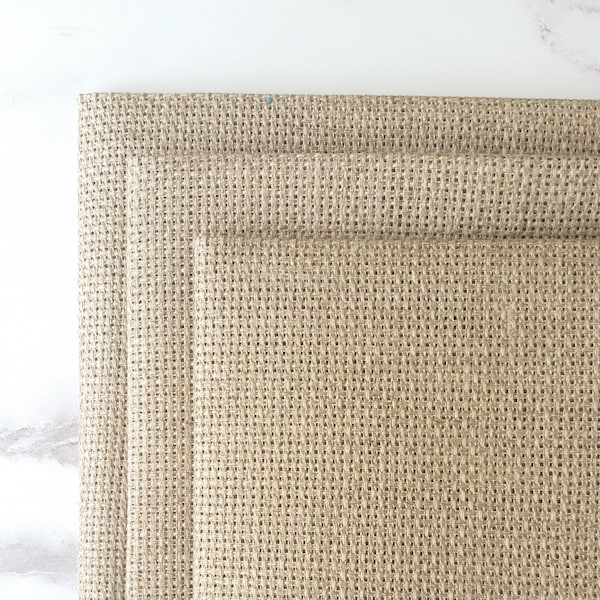 AIDA 18 Count Raw Natural Aida | Cross Stitch Fabric, 18ct Burlap Aida Cloth, Aida Canvas, Counted Cross Stitch Fabric, Zweigart