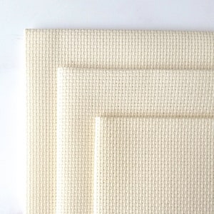 AIDA 18 Count Ivory Fabric | Cross Stitch Fabric, 18ct Cream Aida Cloth, Zweigart, Beginner Cross Stitch Fabric, Aida Canvas
