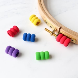 Foam Embroidery Hoop Screw Grips | Comfort Grips for Embroidery Hoops | Screw Tightener