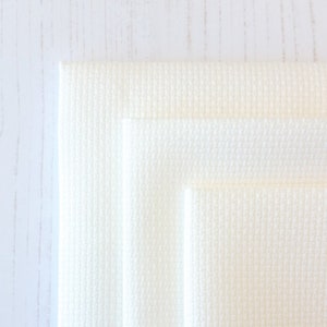 AIDA 18 Count Antique White Fabric | Cross Stitch Fabric, 18ct Off White Aida Cloth, Zweigart, Beginner Cross Stitch Fabric, Aida Canvas
