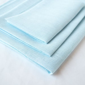 28 Count Ice Blue Linen Cross Stitch Fabric | Zweigart 28 ct Cashel Linen, 28ct Light Blue Linen Aida Cloth, Zweigart