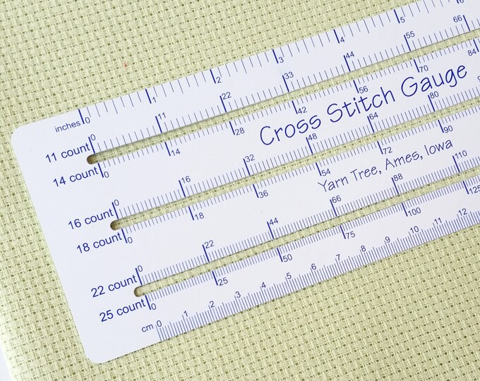 Cross Stitch Ruler and Gauge Thread Count Gauge, Cross Stitch Guide ...