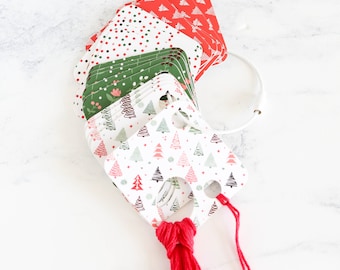 Embroidery Floss Drop Set - Christmas Designs | Thread Drops for Cross Stitch | Set of 20 Thread Cards | Floss Organizer | Thread Keep