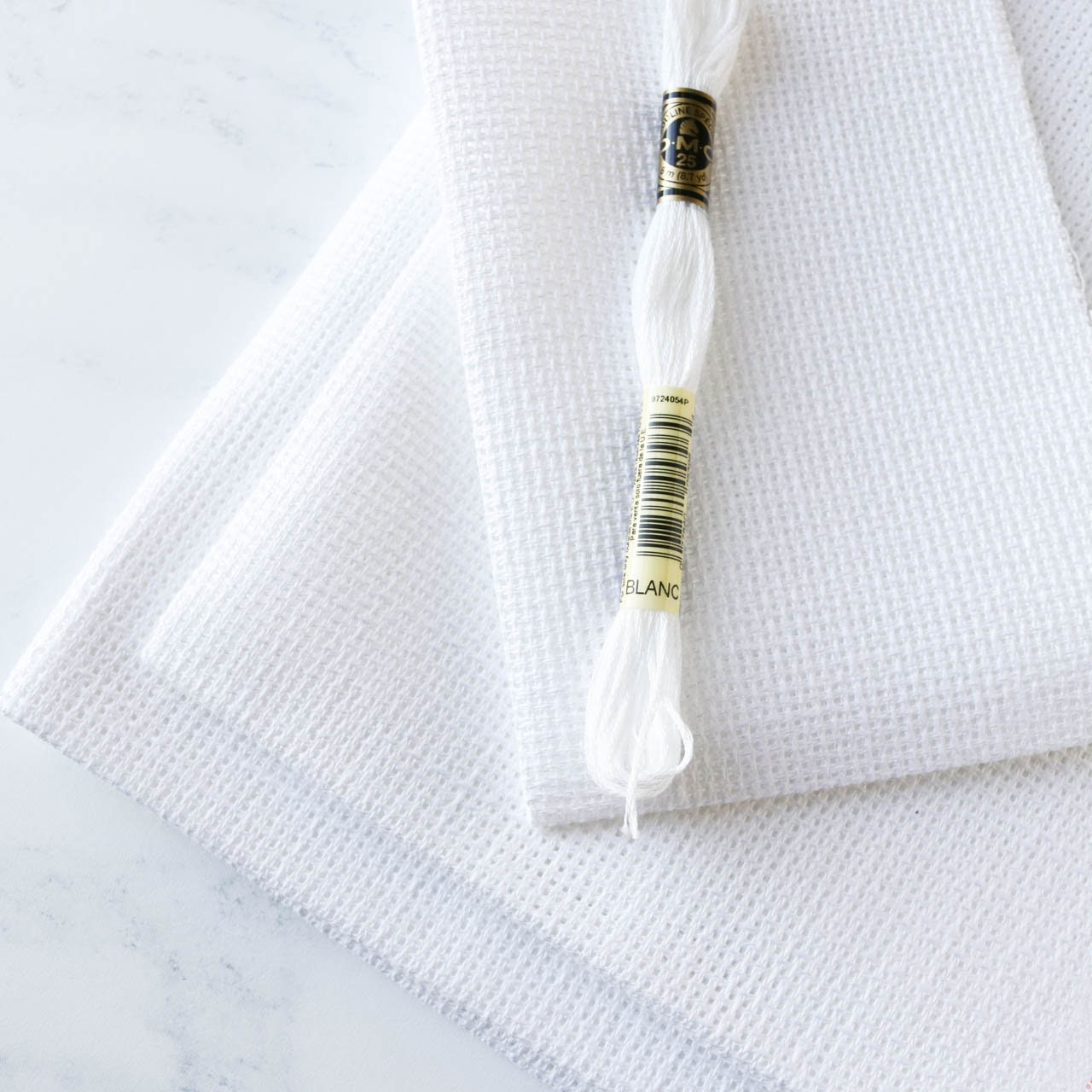 TULA 10 Count White Vintage Fabric | Cross Stitch Fabric
