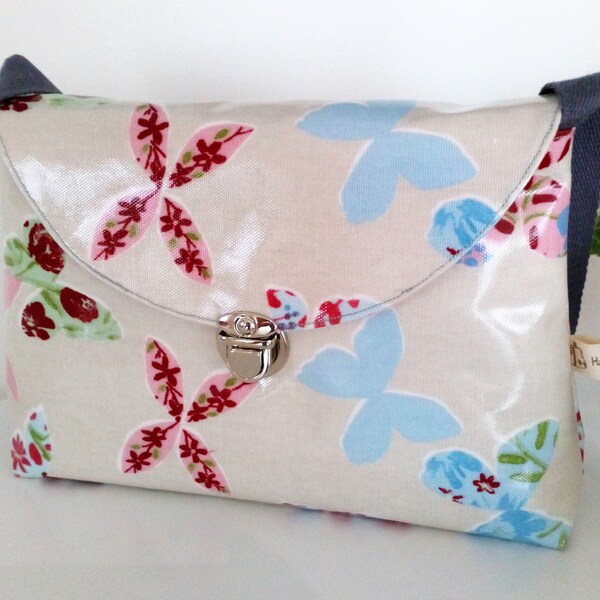 sac en toile enduit motifs papillons