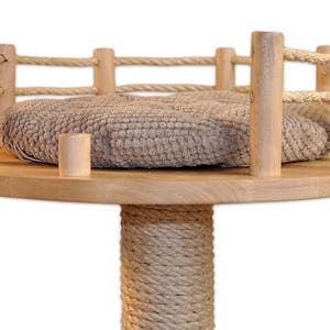 Cat Tree Scratching Post Solid Stable Heavy Base Handmade Cat Accessories Pet Accessories Cat Furniture image 2
