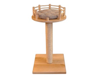 Cat Tree • Scratching Post • Solid • Stable • Heavy Base • Handmade Cat Accessories • Pet Accessories • Cat Furniture