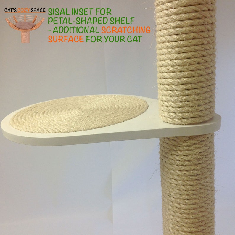 Floor-to-ceiling cat tree Cat basket Handmade Luxury Cat Furniture Custom height Custom baskets and shelves image 6