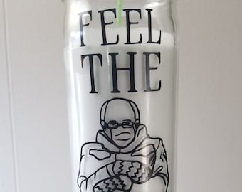 Feel the Bern Bernie Sanders Inauguration Meme Candle