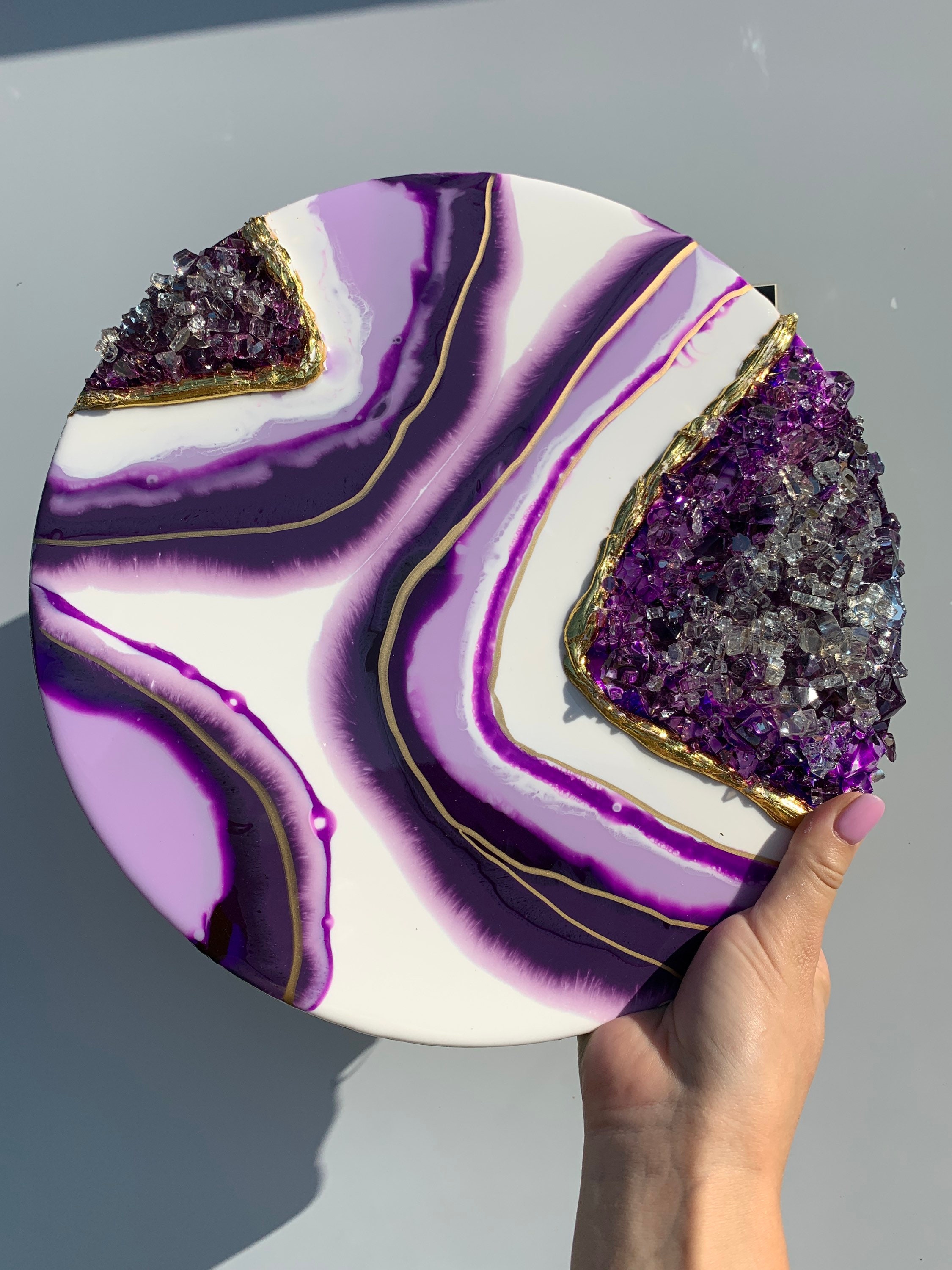 Original Custom Handmade Resin Abstract Wall Art Round Luxury Etsy Australia