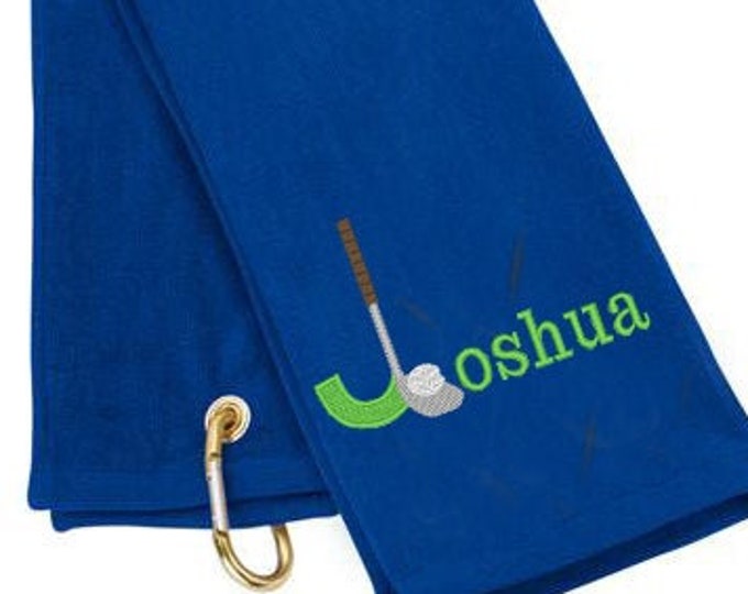 Personalized Golf Towels, Custom Golf Towels With Name, Gift For Him, Father's Day Gift, Embroidered Golf Gift, Trifold Golfers Towel,