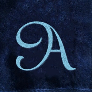 Monogrammed Fingertip Towel, Embroidered Alexandra Font Towel, Hand Towels