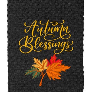 Autumn Blessings Kitchen Towels, Embroidered Dish Towels, Kitchen Decor, Thanksgiving Towels, Hostess Gift, Fall Decor, Harvest