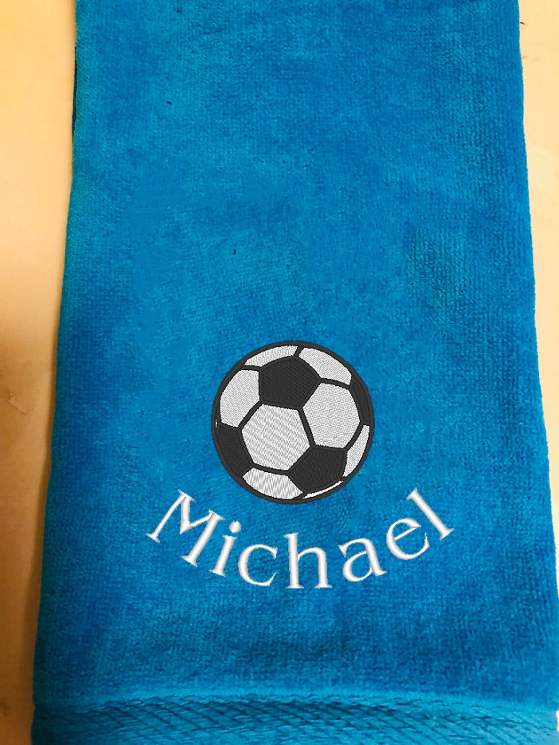 Soccer Towel Personalized Soccer Towels Embroidered Sports Etsy