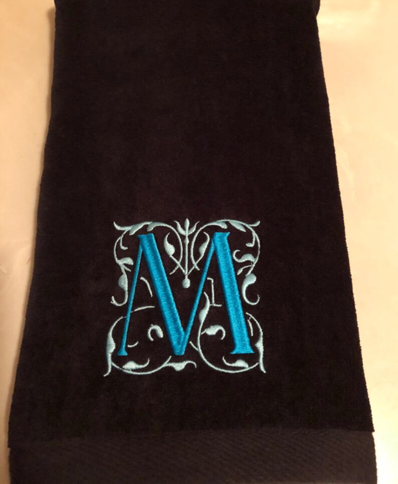 Embroidered Fingertip Towel Monogram Towels Gift for Her Etsy